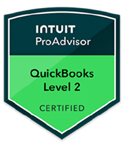 Intuit Quickbooks Certification Level 2 badge representing 51 Buckets LLC quality